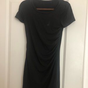 Vici, Ruched Black Midi Dress